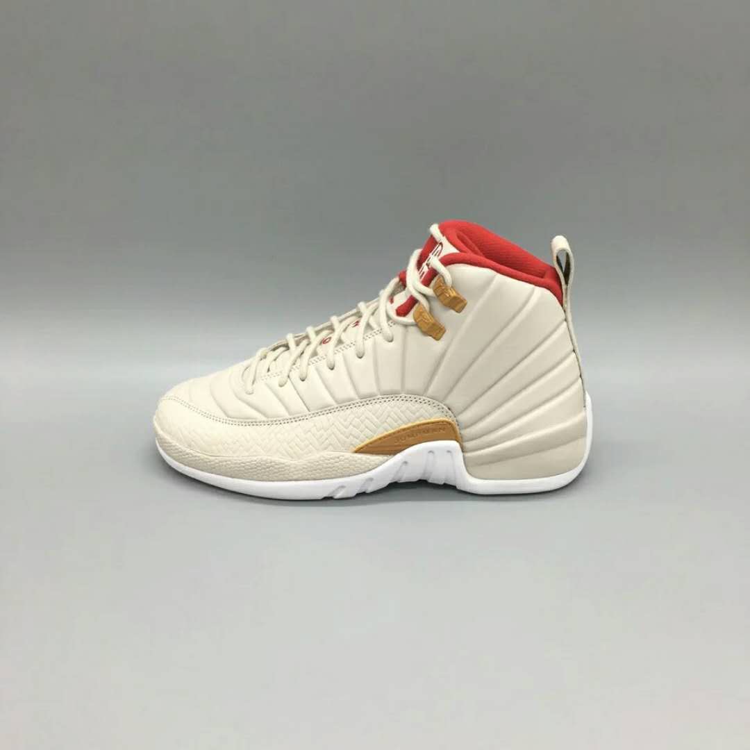 New Air Jordan 12 Begin White Red Shoes